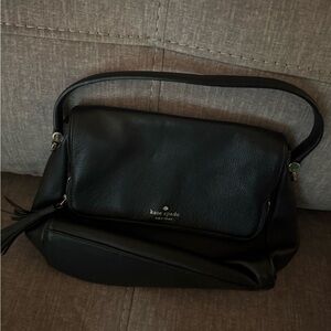Kate Spade Black Pebbled Leather Shoulder Bag